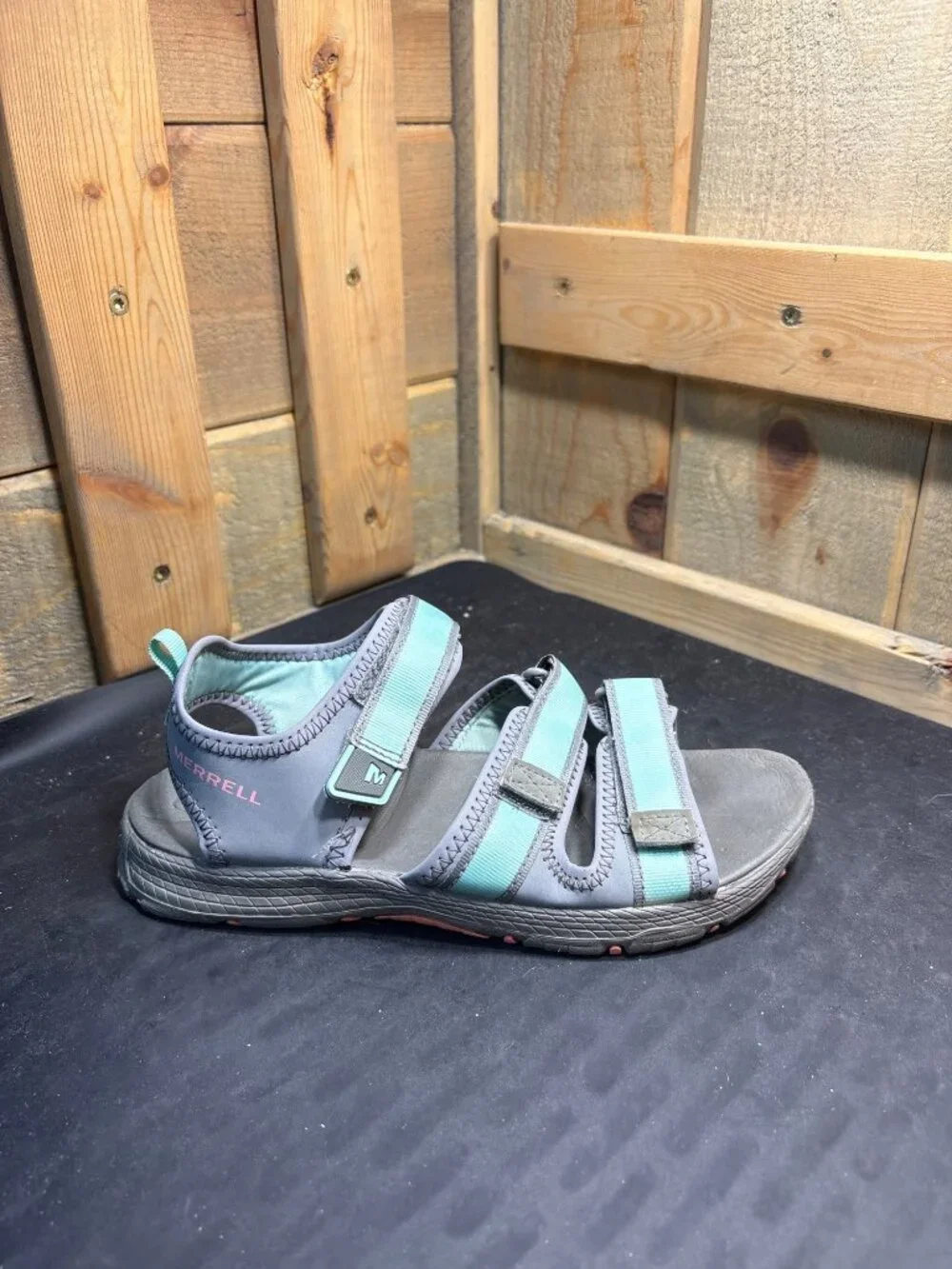 Merrell M-Hydro Creek Unisex Kids Sandals MK162555 Youth Size US 4M Grey Blue